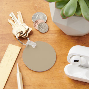Khaki Button Keychain