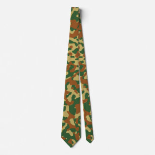 Khaki Camouflage in Brown and Green Tie