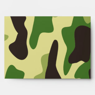 Khaki camouflage pattern envelope