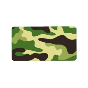 Khaki camouflage pattern label