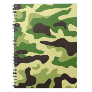 Khaki camouflage pattern notebook