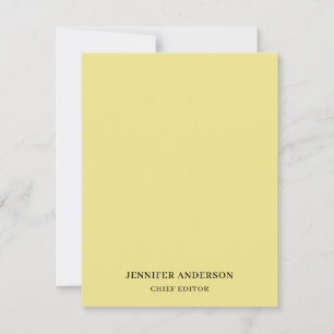 Khaki Color Professional Modern Plain Minimalist Card