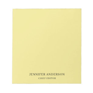 Khaki Color Professional Modern Plain Minimalist Notepad