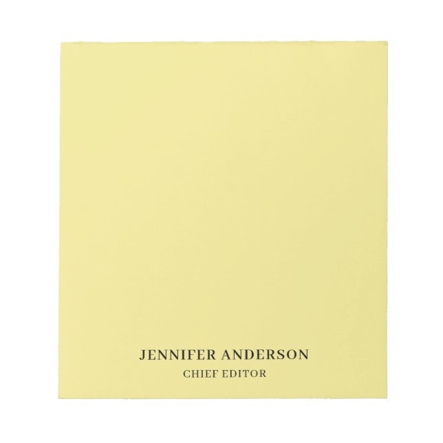 Khaki Color Professional Modern Plain Minimalist Notepad (Front)