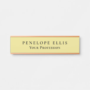 Khaki Color Unique Original Classical Professional Door Sign