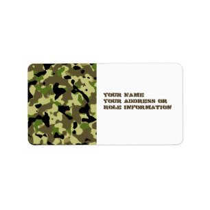 Khaki Commando Game Adhesive Labels