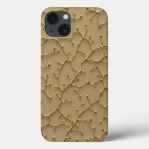 Khaki Cracked Texture Modern iPhone Case