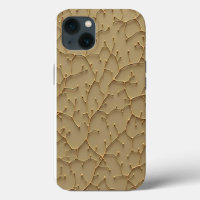 Khaki Cracked Texture Modern iPhone Case