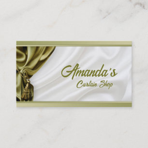 Khaki Curtains Treatment - Shop Business Card