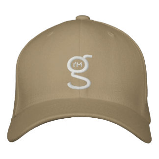 Khaki Flex Fit Cap w White I'm G Logo