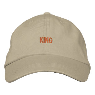 Khaki "KING" Adjustable Cotton Hat