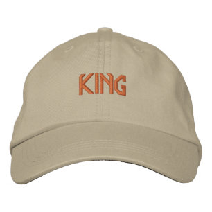 Khaki KING Text Baseball Good Attractive-Hat My Embroidered Hat