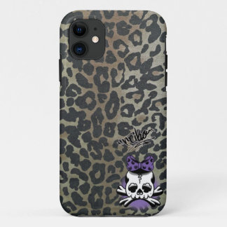 Khaki Leopard Dokuro-Chan iPhone 11 Case