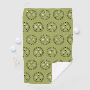 khaki Logo Monogram for Golf-Players Golf Towel