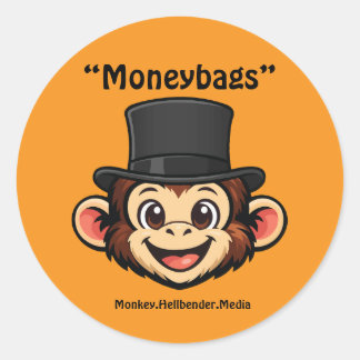 Khaki Macaque Monkey Sticker - Moneybags