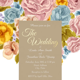 Khaki Monotone Simple Style Wedding