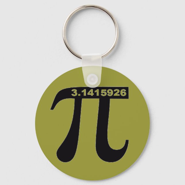 Khaki Pi Keychain (Front)