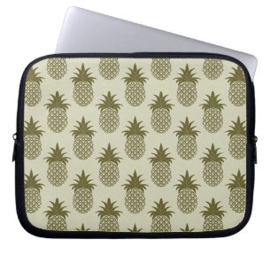 Khaki Pineapple Pattern Laptop Sleeve