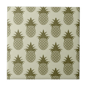 Khaki Pineapple Pattern Tile