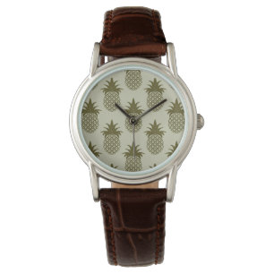 Khaki Pineapple Pattern Watch