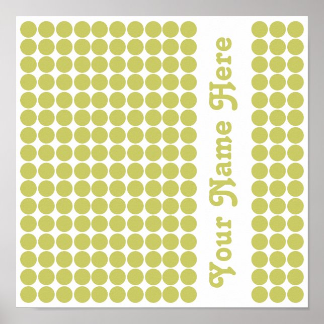 Khaki Safari Dot with name Poster (Front)