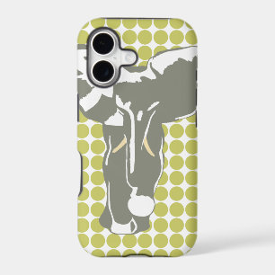 Khaki Safari Dot with Pop Art Elephant