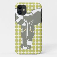 Khaki Safari Dot with Pop Art Elephant