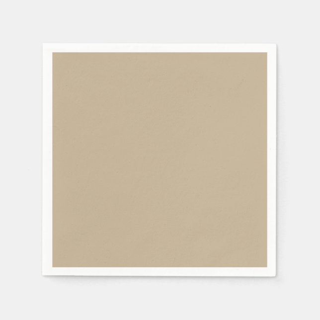 Khaki Standard Cocktail Paper Napkin (Front)