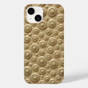 Khaki Textured iPhone Case with Spiral Design