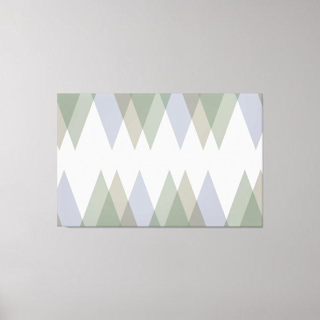 Khaki triangles canvas print (Front)