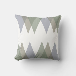 Khaki triangles cushion