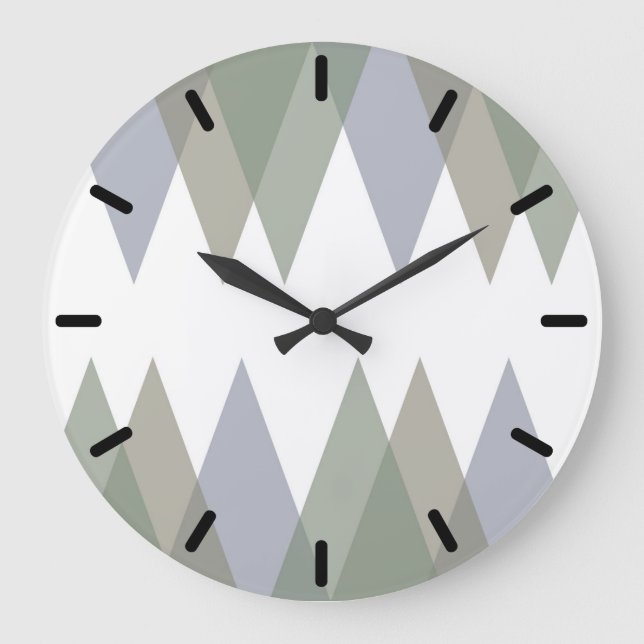 Khaki triangles large clock (Front)