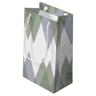 Khaki triangles small gift bag