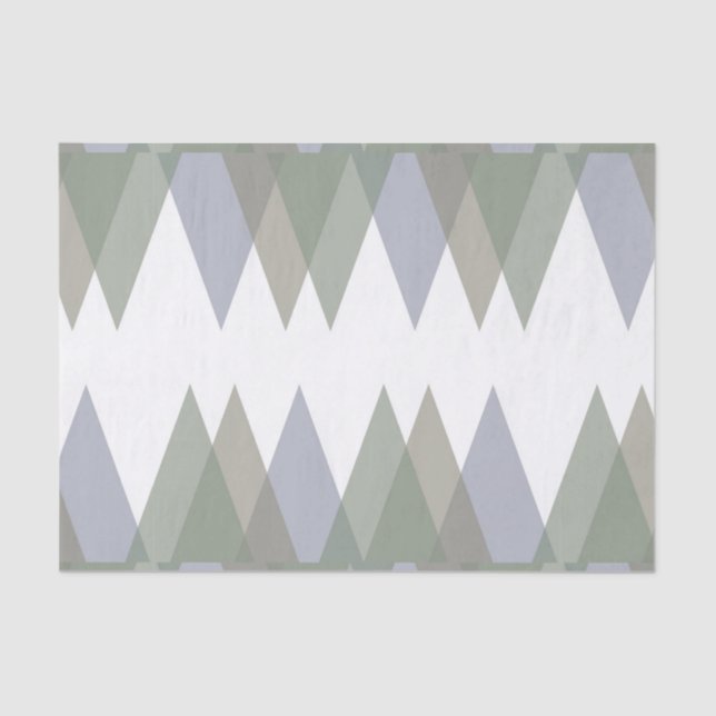 Khaki triangles tissue paper (Front)