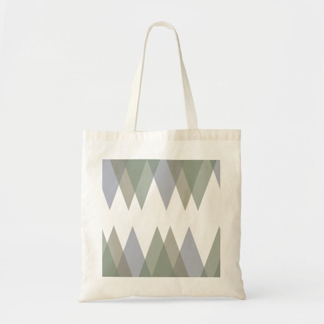 Khaki triangles tote bag (Front)