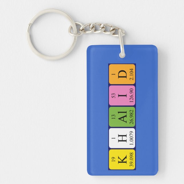 Khalid periodic table name keyring (Front)