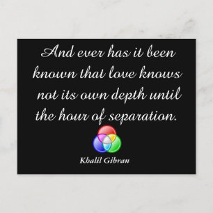 Khalil Gibran - quote Postcard