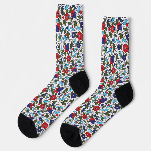 Khalil Hebron Ceramic Falastini Henna Print Socks (Left)