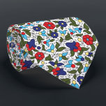 Khalil Hebron Ceramic Falastini Henna Print Tie<br><div class="desc">Red, blue, green floral Henna Thobe artwork Pattern necktie by Socktiety. Embrace the beauty of Middle Eastern art with this Khalil Hebron-inspired floral tie. Featuring intricate ceramic-style patterns, this design celebrates the rich heritage of the Levant culture. Perfect for fans of traditional Falastini designs and lovers of Middle Eastern aesthetics....</div>
