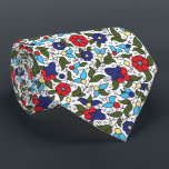 Khalil Hebron Ceramic Falastini Henna Print Tie<br><div class="desc">Red, blue, green floral Henna Thobe artwork Pattern necktie by Socktiety. Embrace the beauty of Middle Eastern art with this Khalil Hebron-inspired floral tie. Featuring intricate ceramic-style patterns, this design celebrates the rich heritage of the Levant culture. Perfect for fans of traditional Falastini designs and lovers of Middle Eastern aesthetics....</div>