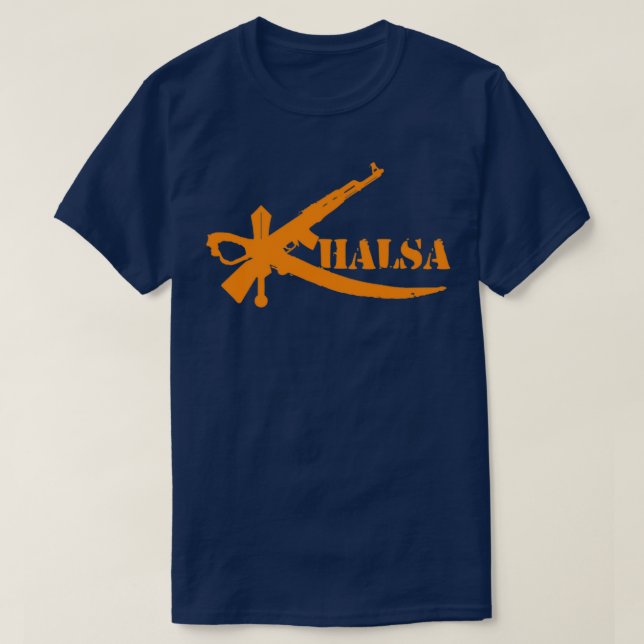 Khalsa AK47  T-Shirt (Design Front)
