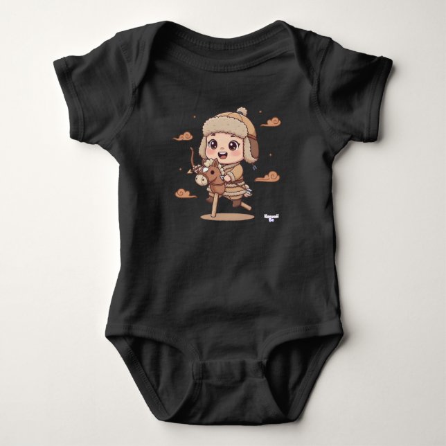 Khan Mongol Kawaii Be Baby Bodysuit (Front)