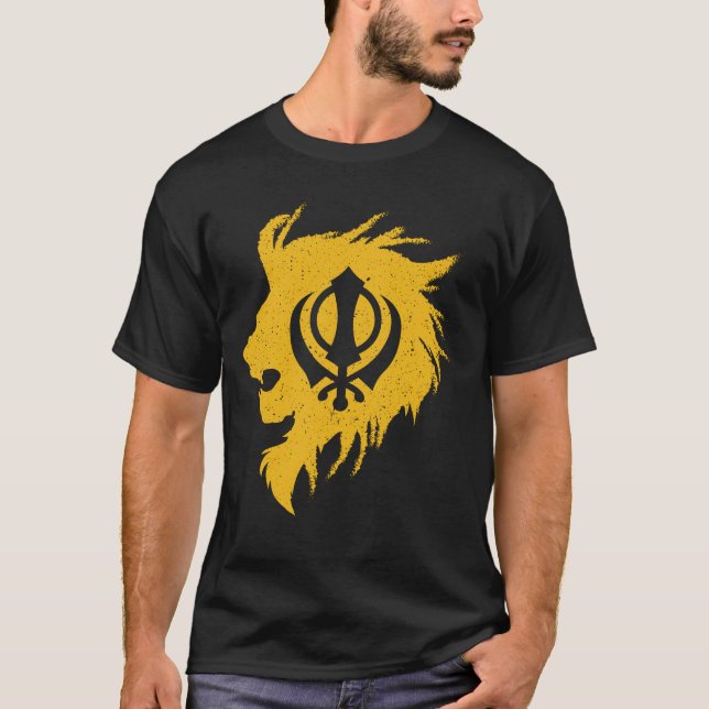 Khanda lion kaur - punjabi - sikhism sikh gift T-Shirt (Front)