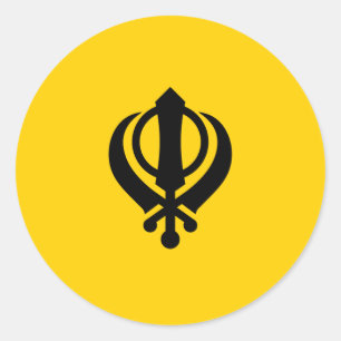 Khanda Sikhism Classic Round Sticker