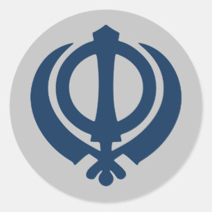 Khanda symbol (Sikh) Classic Round Sticker