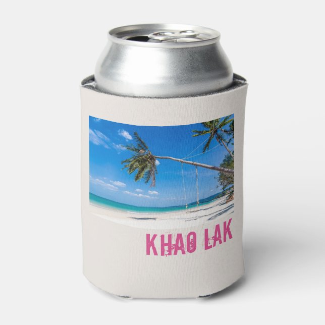 Khao Lak Phang-Nga Thailand Beach Panorama Holiday Can Cooler (Can Front)