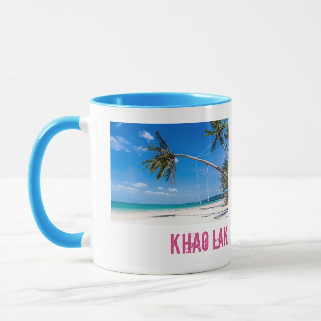 Khao Lak Phang-Nga Thailand Beach Panorama Holiday Mug (Left)