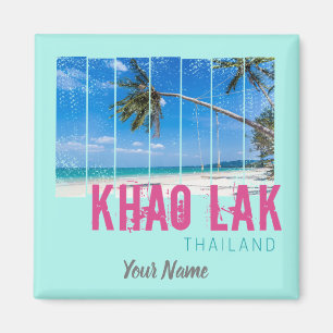 Khao Lak Phang-Nga Thailand Vintage Beach Souvenir Magnet