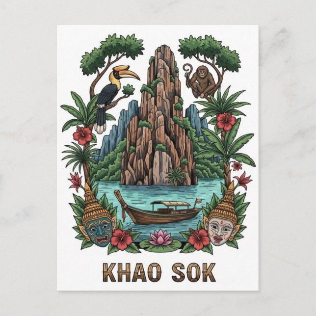 Khao Sok National Park Thailand Postcard (Front)