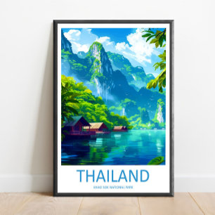 Khao Sok National Park Travel Print Wall Art Khao 